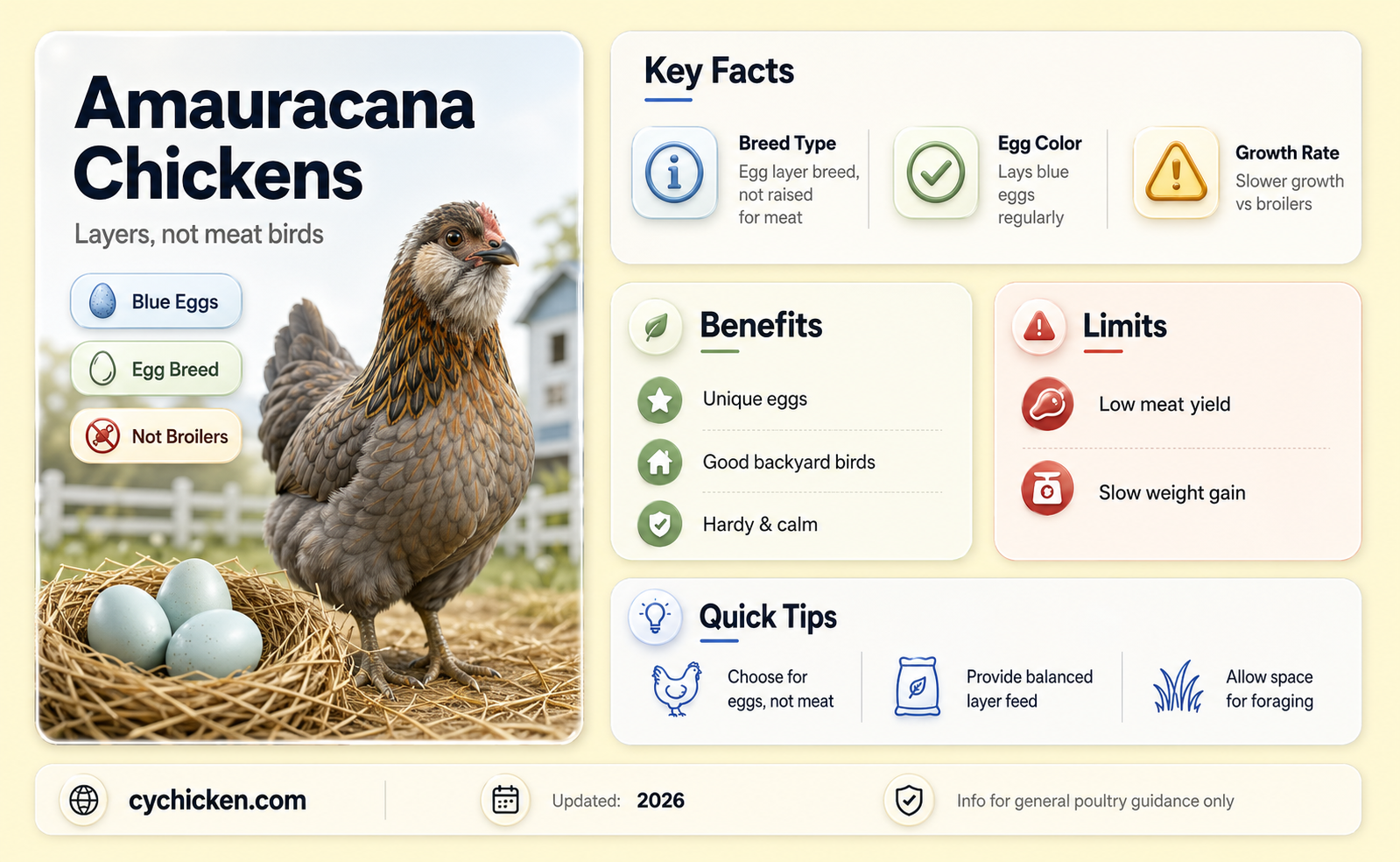 are ameraucana chicken a broiler or layer