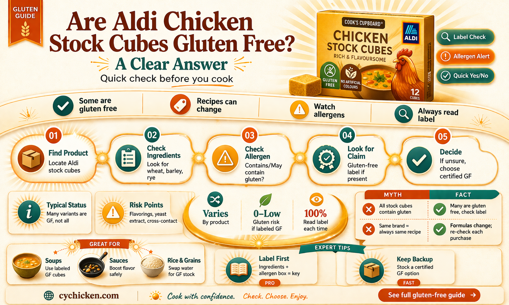 are aldi chicken stock cubes gluten free
