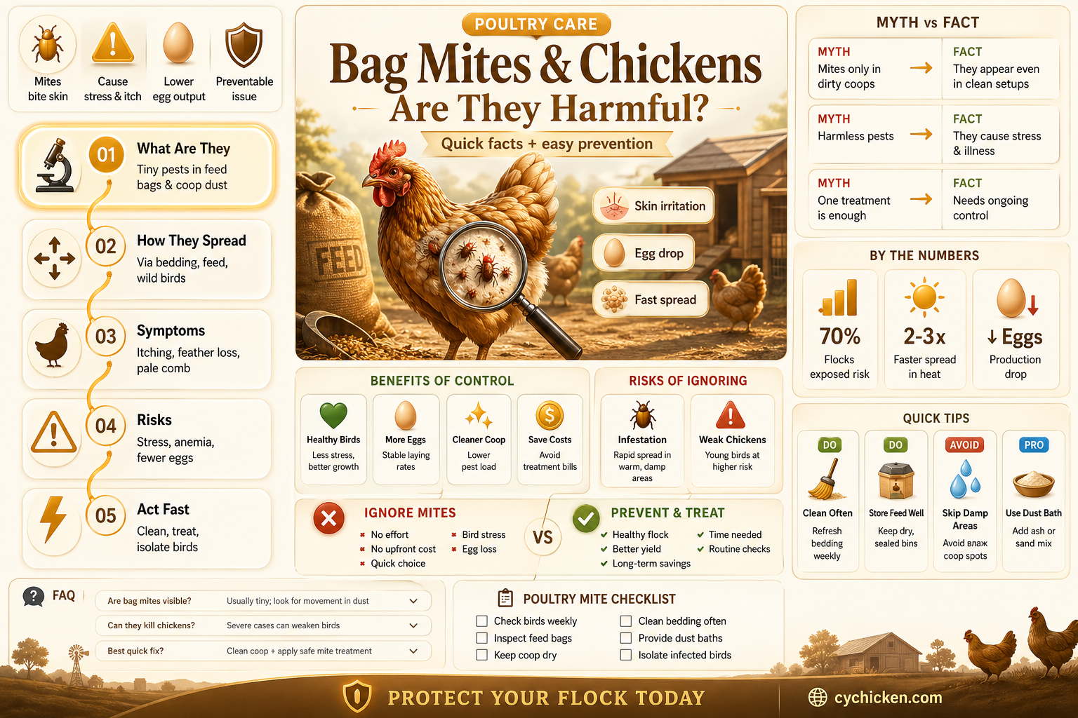 are bag mites harmful to chicke a