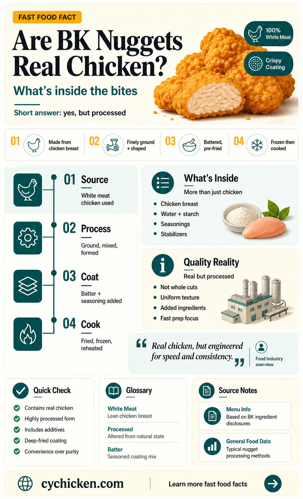 are bk nuggets real chicken