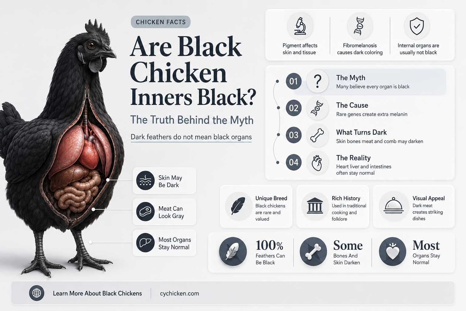 are the inners of a black chicken black