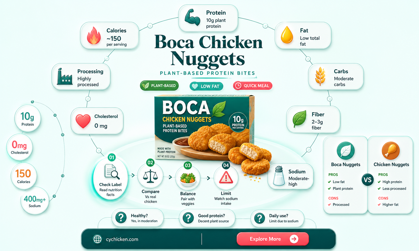 are boca chicken nuggets healthy