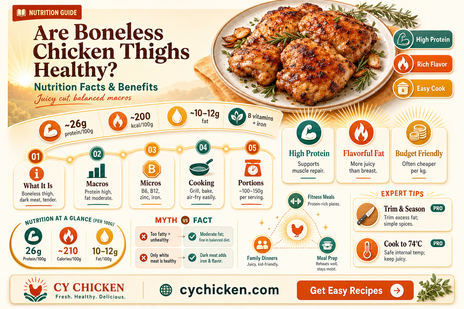 are boneless chicken thighs healthy