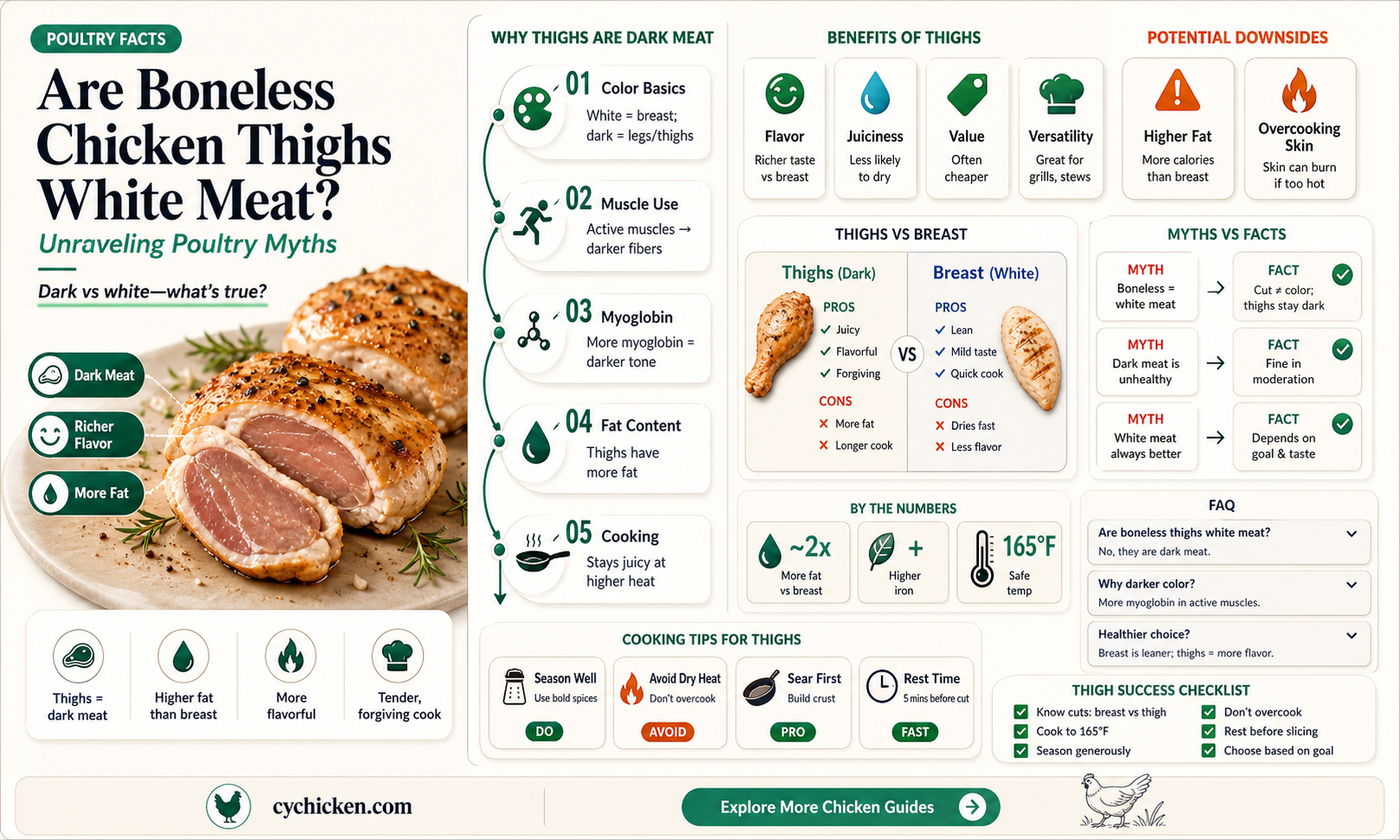 are boneless chicken thighs white meat