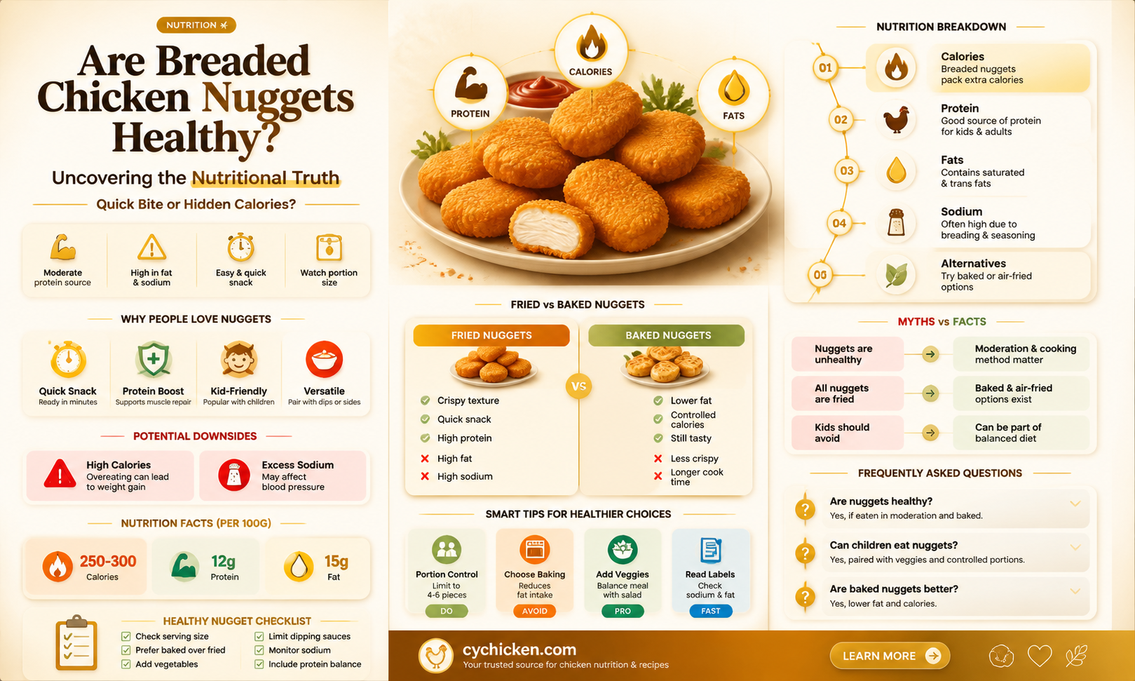 are breaded chicken nuggets healthy