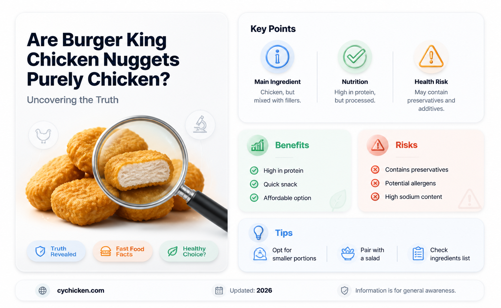 are burger king chicken nuggets 100 chicken