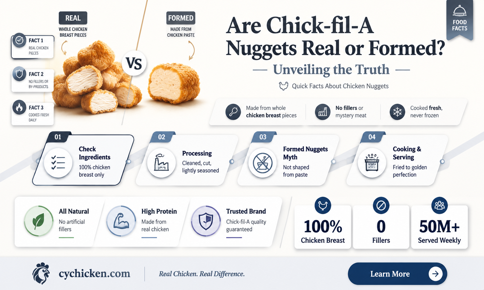 are chick fil a nuggets formed