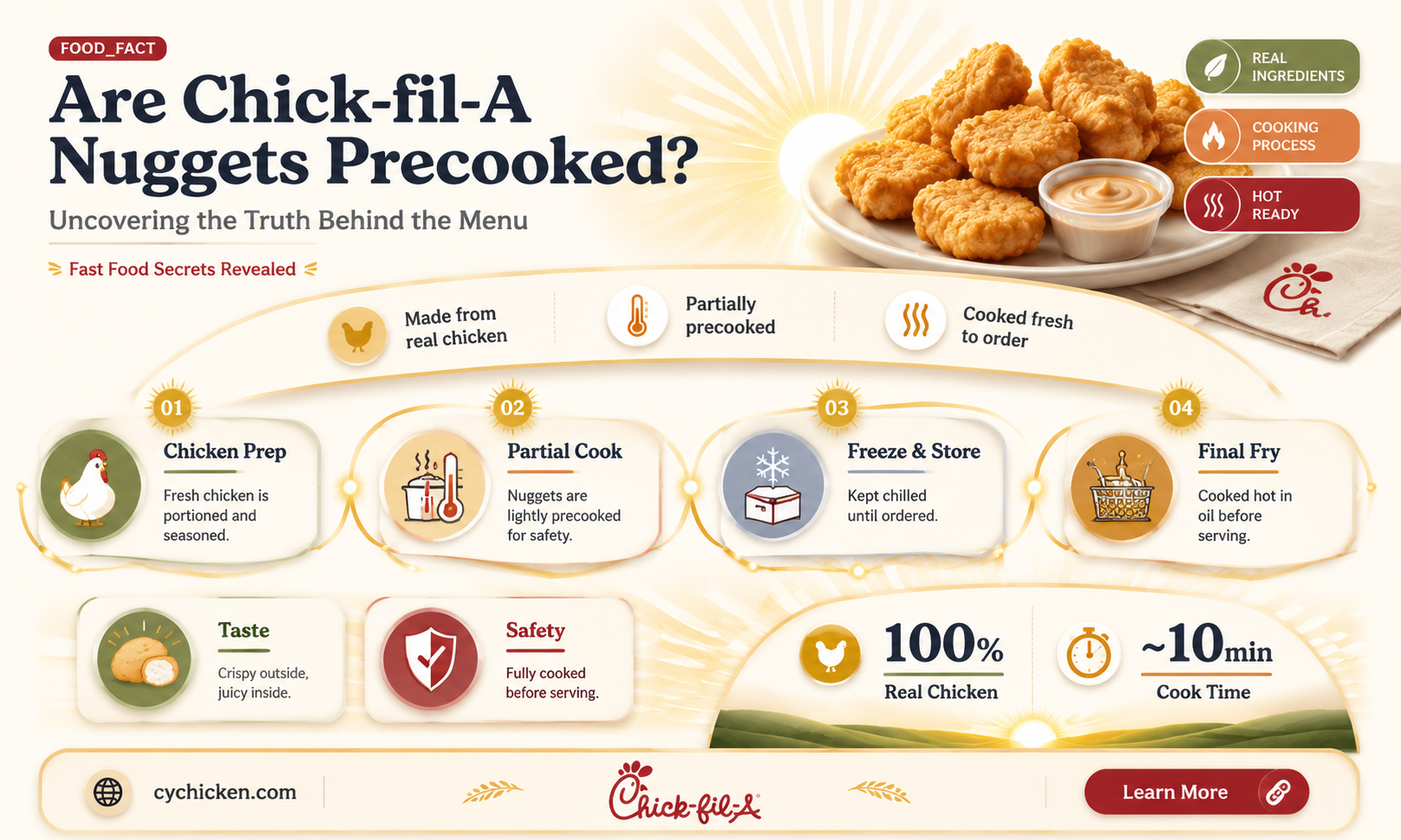 are chick fil a nuggets precooked