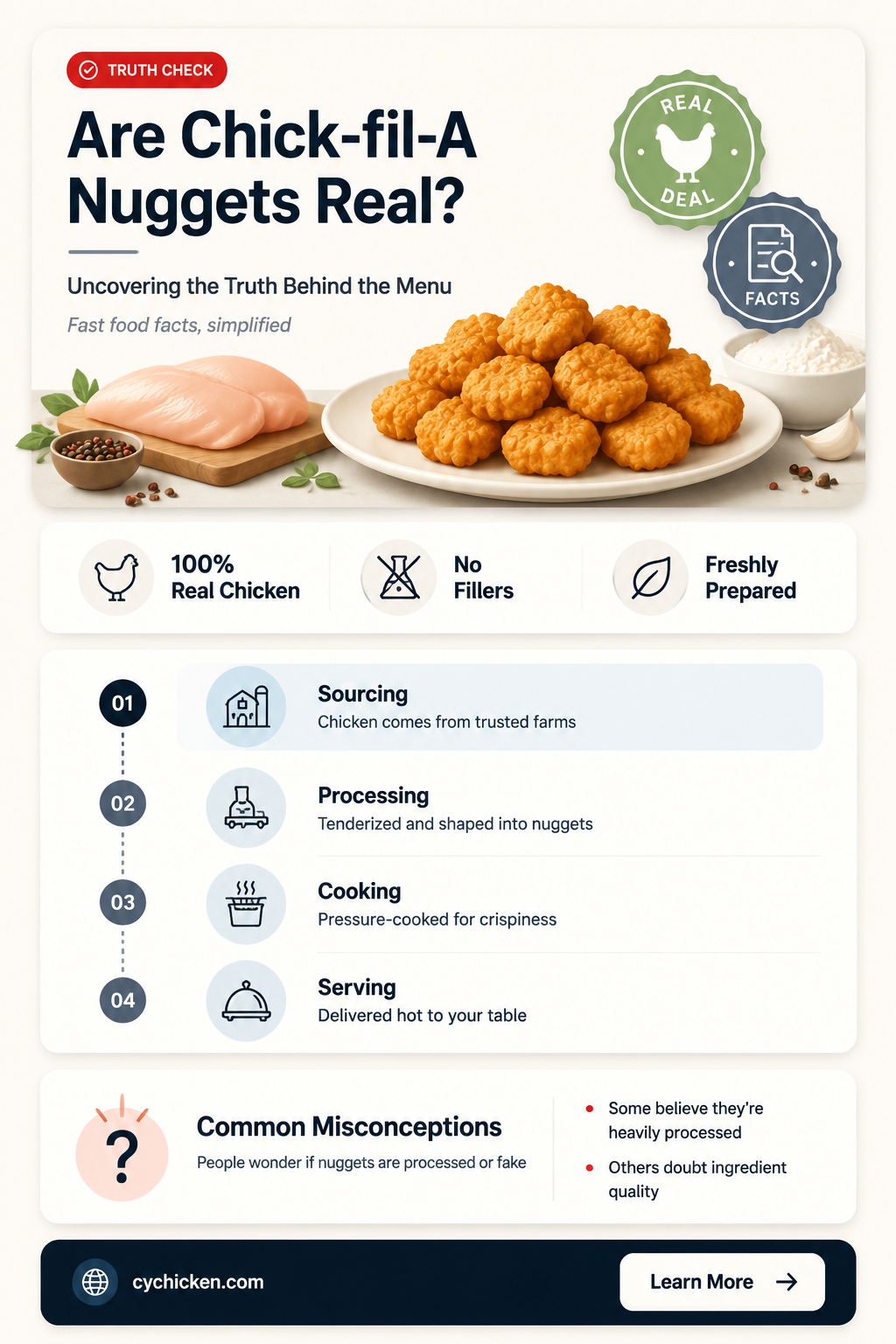 are chick fil a nuggets real