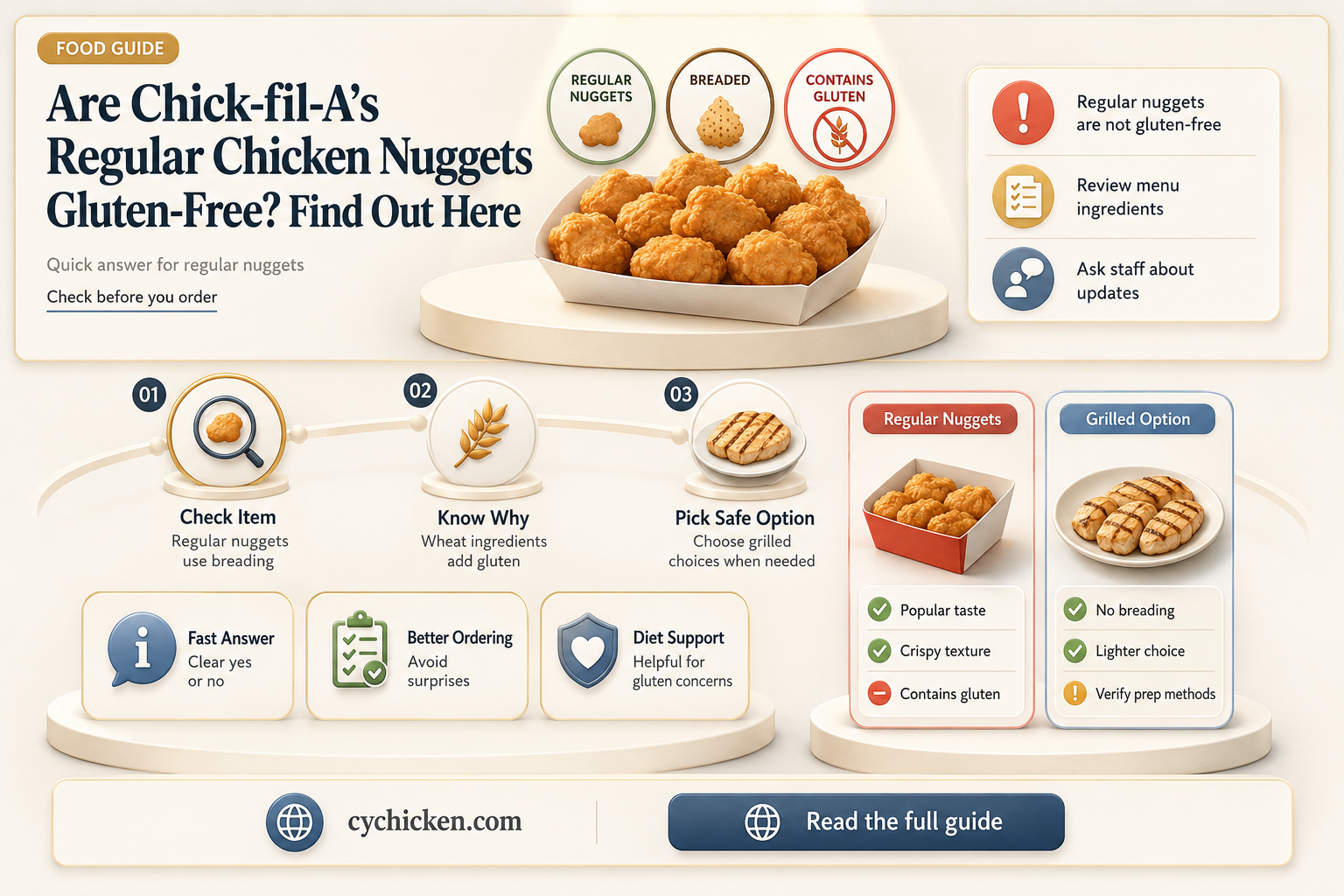 are regular chicken cuuck fil a nuggets gluten free