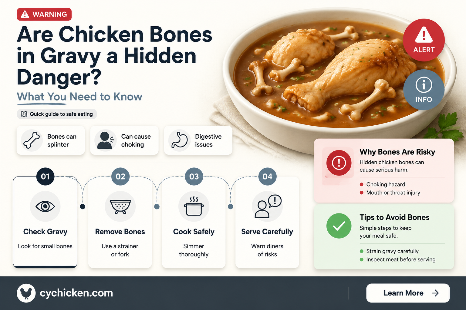 are little chicken bones in gravy dangerous