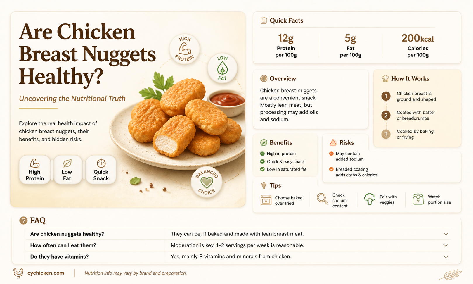are chicken breast nuggets healthy