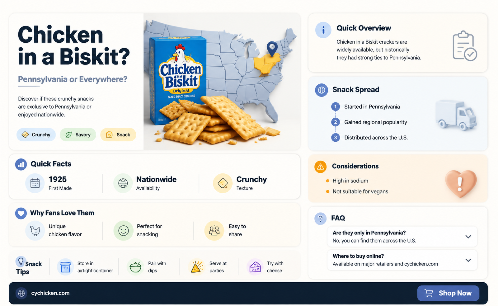 are chicken in a biskit just in pennsylvania