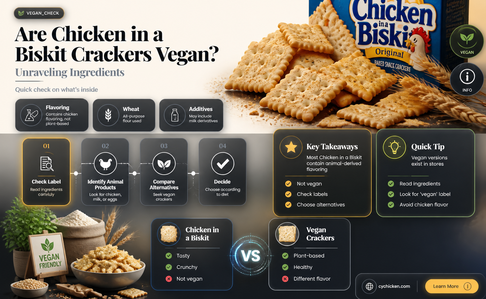 are chicken in a biskit crackers vegan