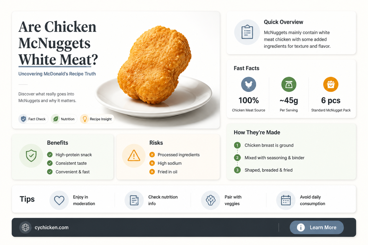 are chicken mcnuggets made with white meat