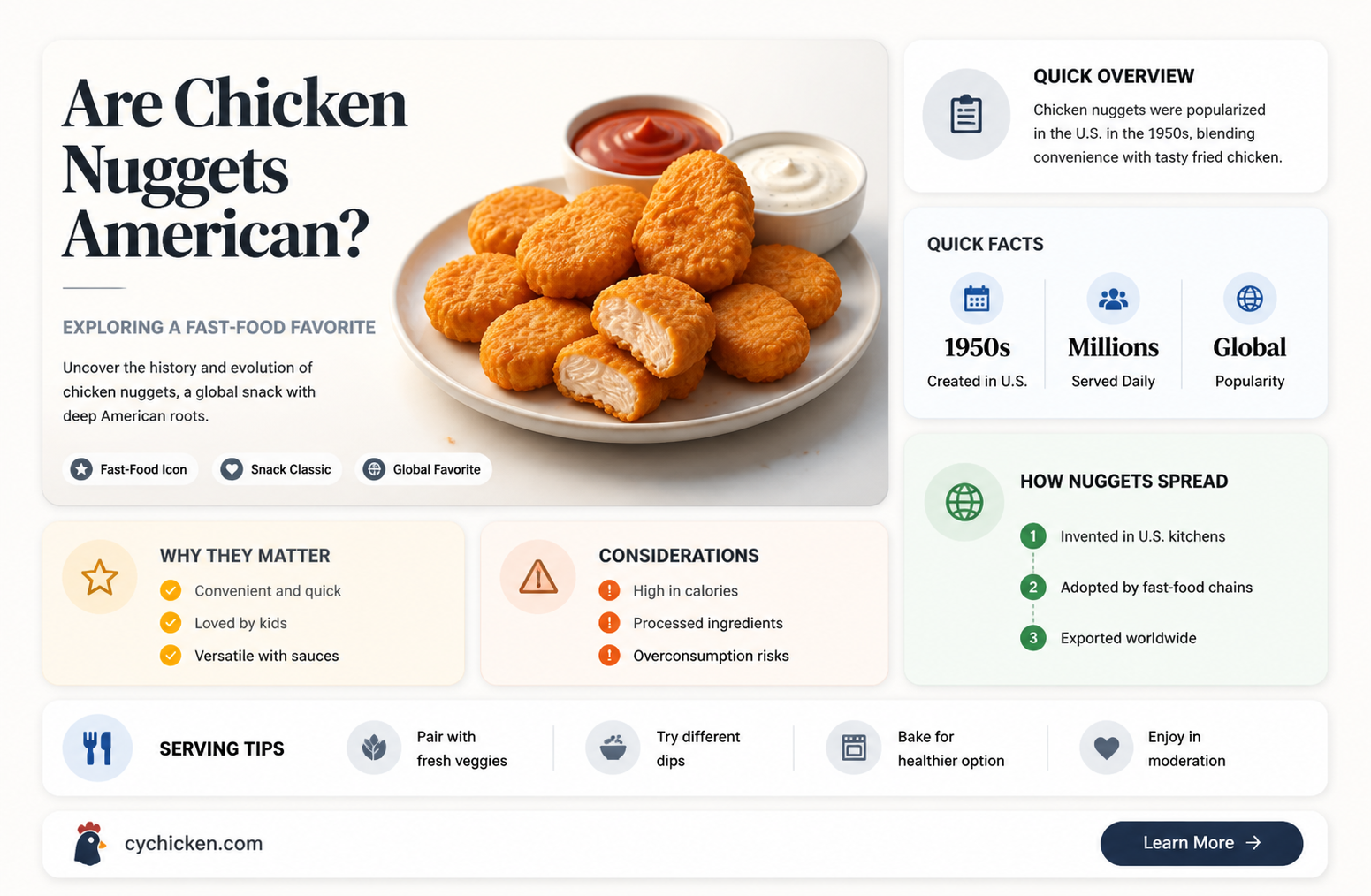 are chicken nuggets american