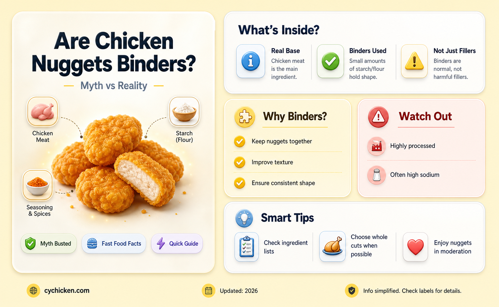 are chicken nuggets binders