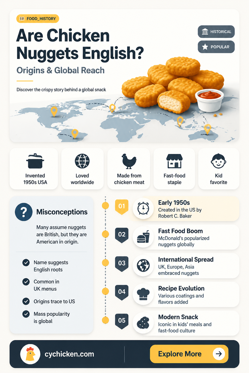 are chicken nuggets english