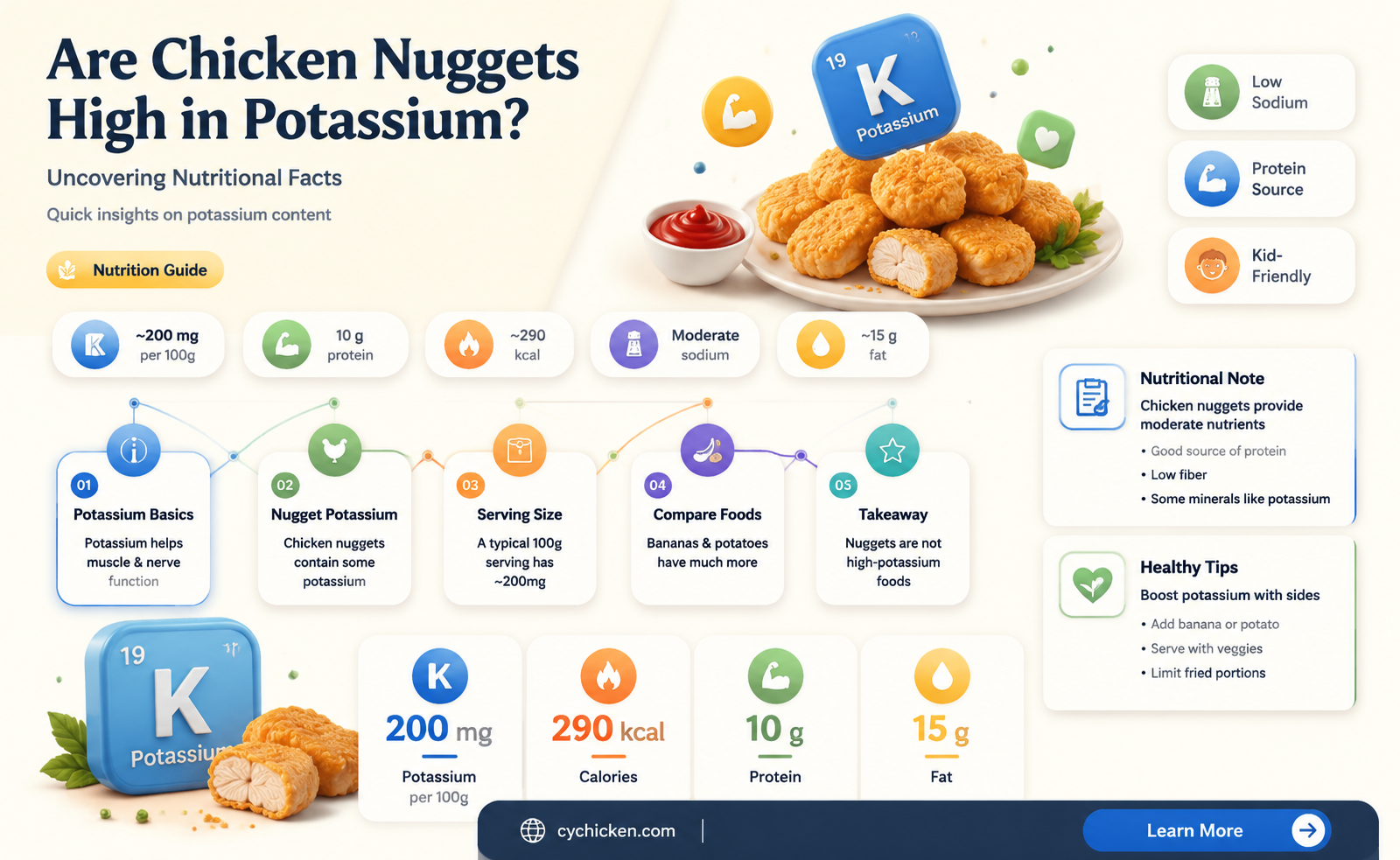 are chicken nuggets high in potassium