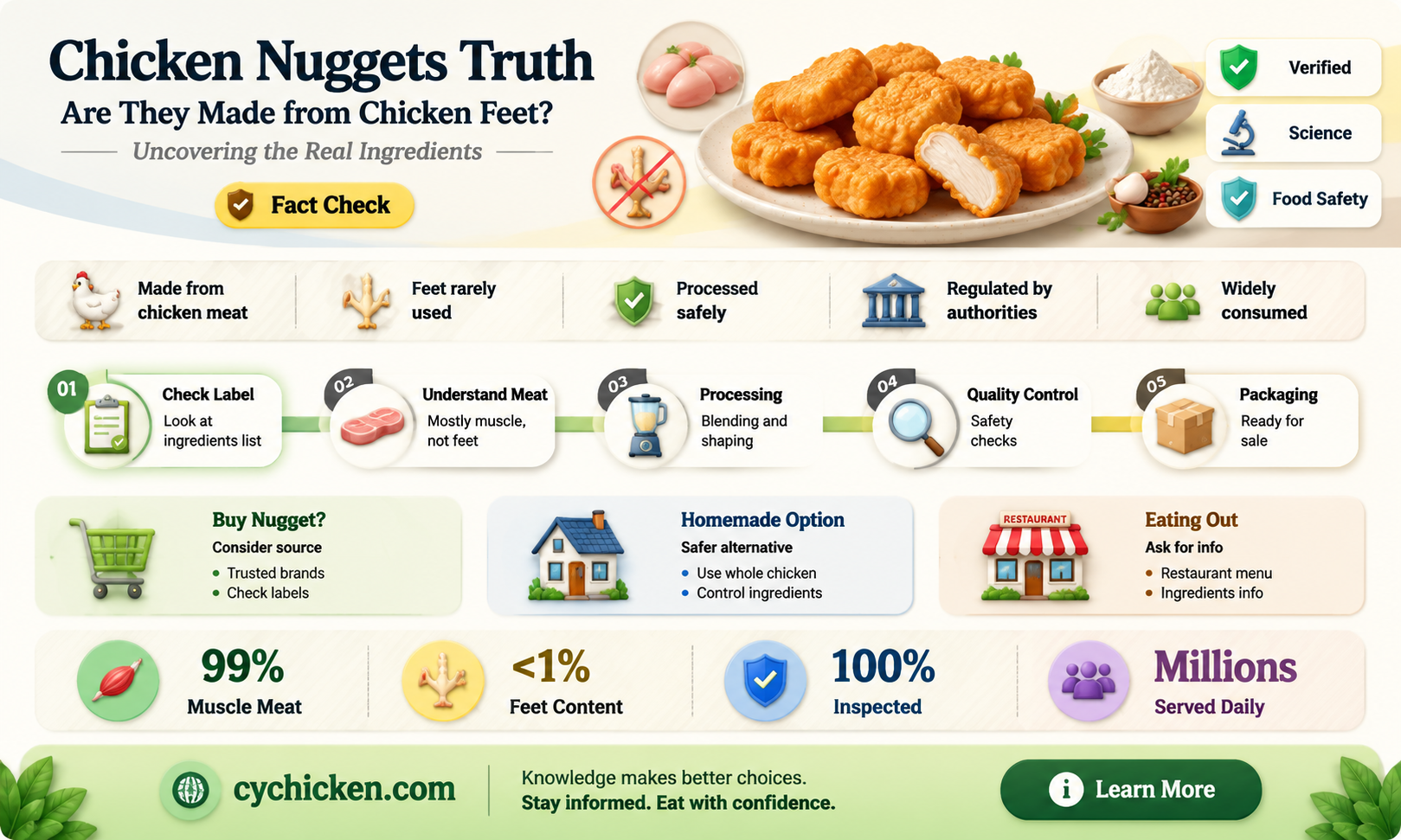 are chicken nuggets made from chicken feet