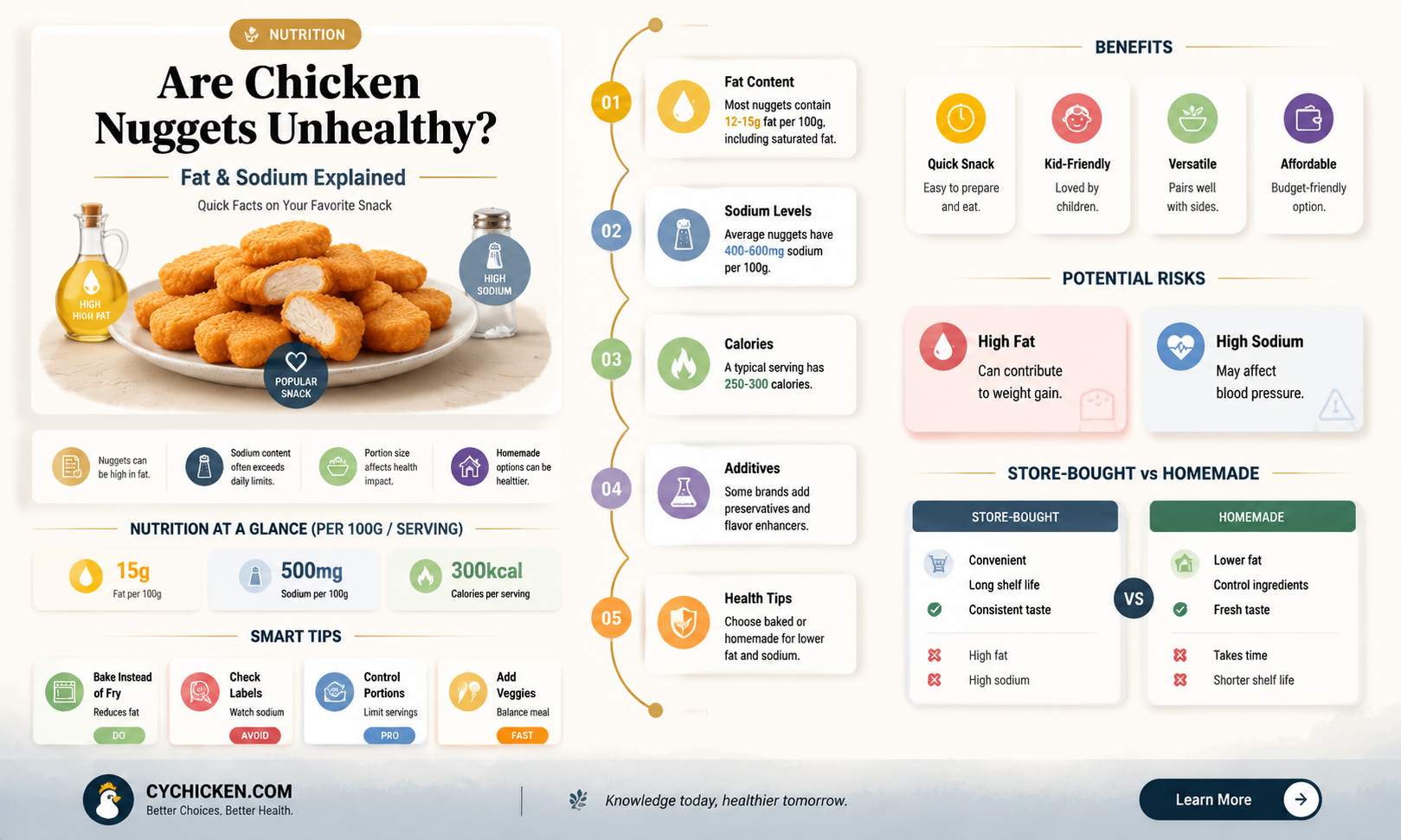 are chicken nuggets high fat and sodium