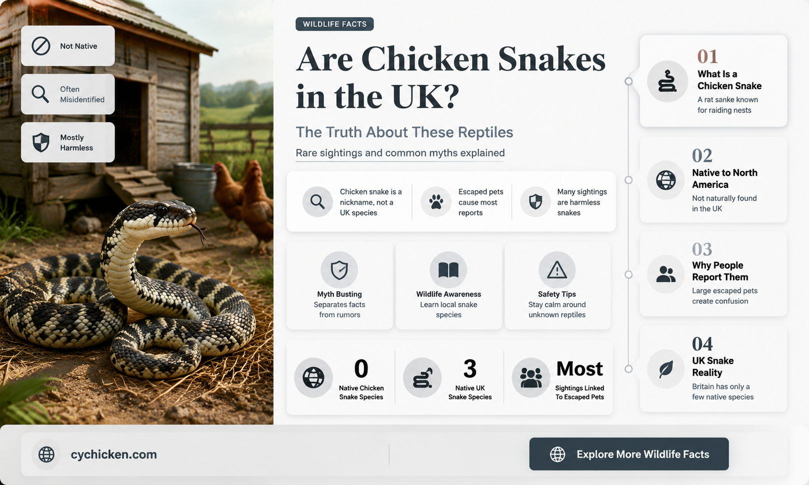 are there chicken snakes in the uk