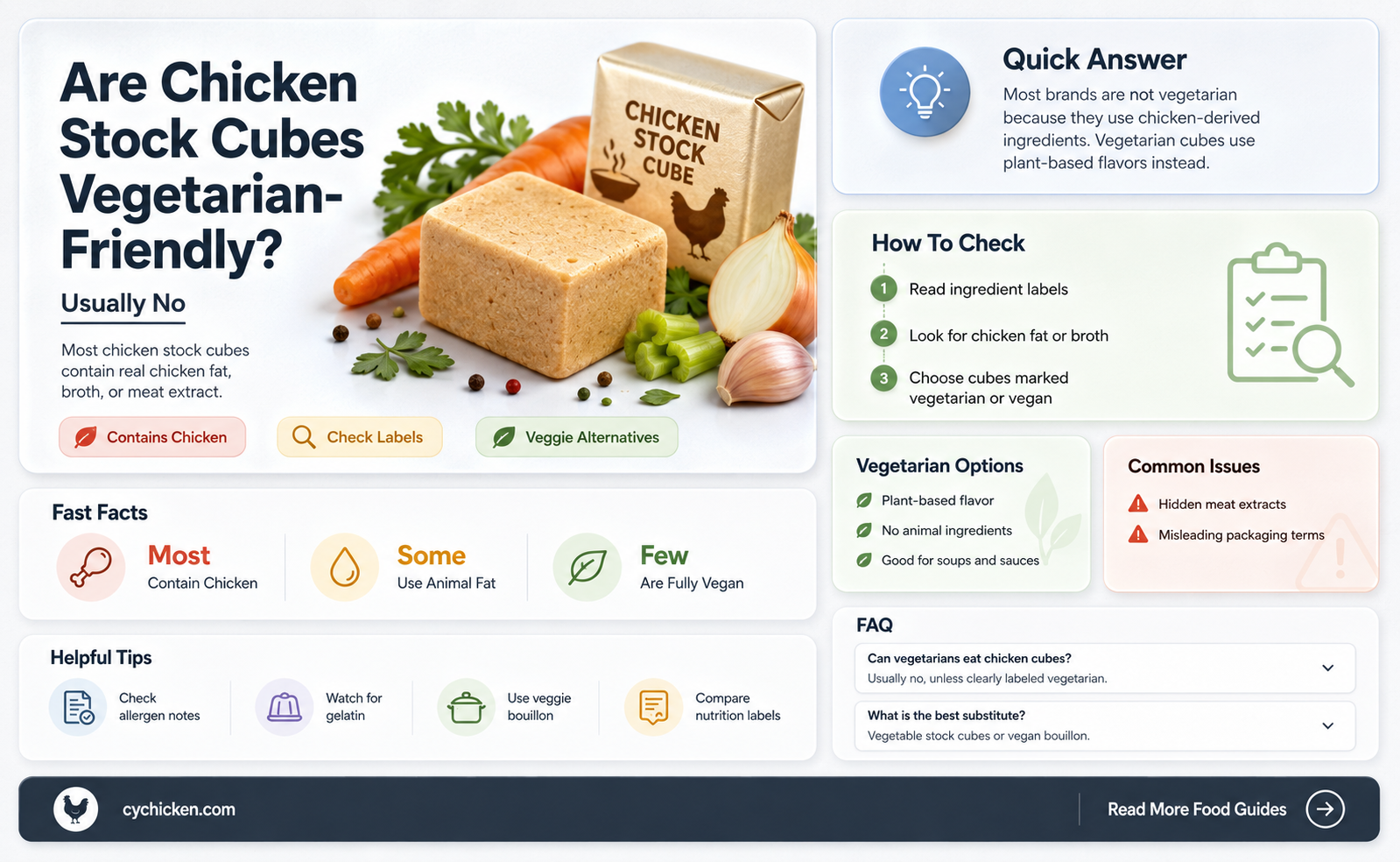 are chicken stock cubes suitable for vegetarians