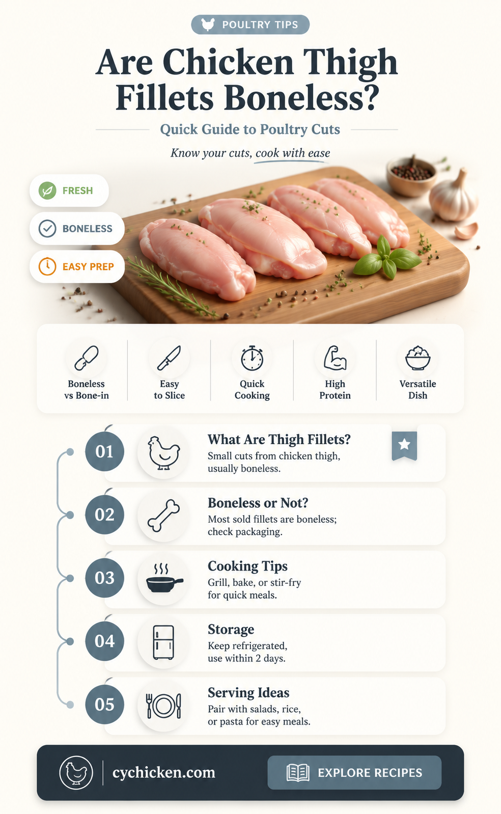 are chicken thigh fillets boneless