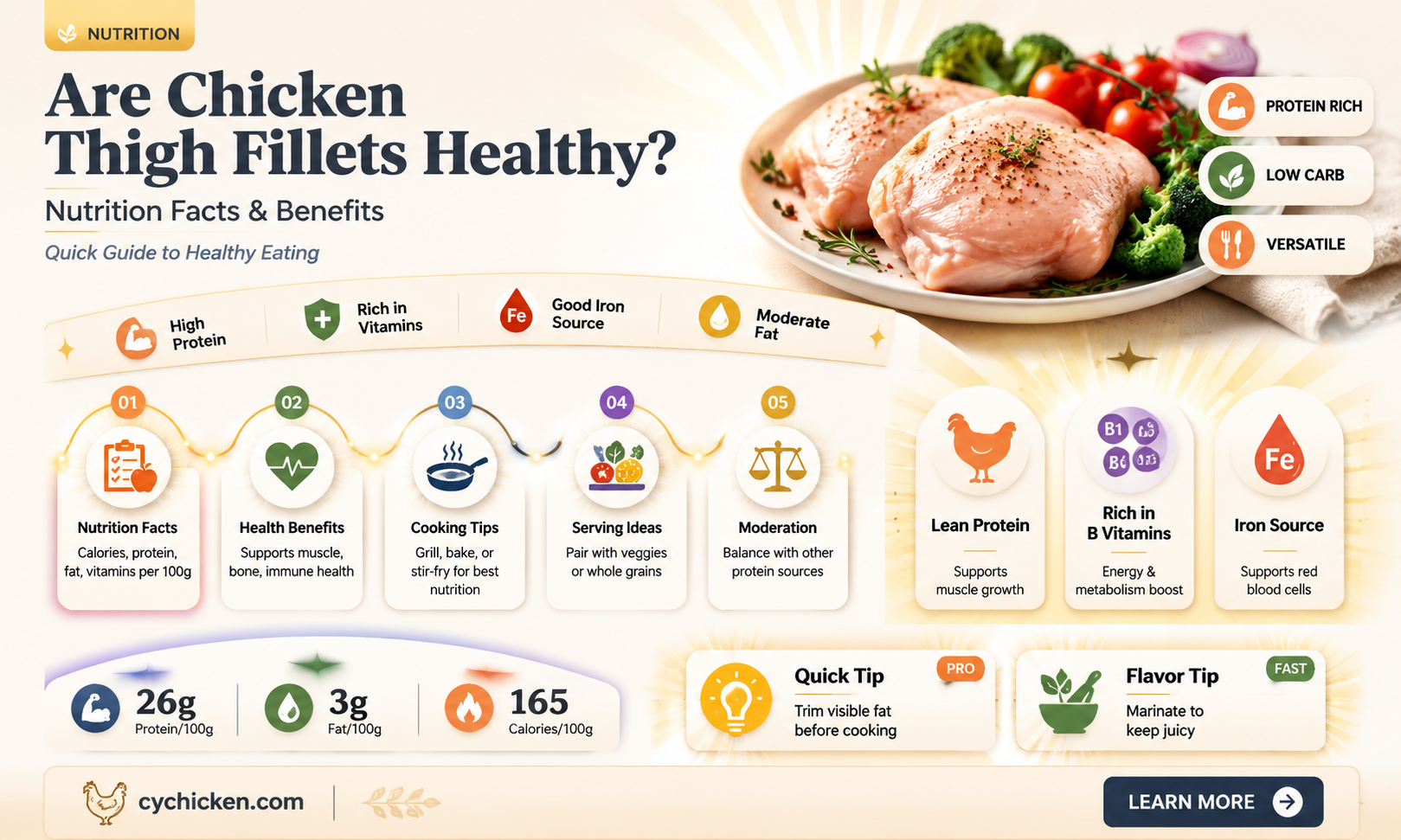 are chicken thigh fillets healthy
