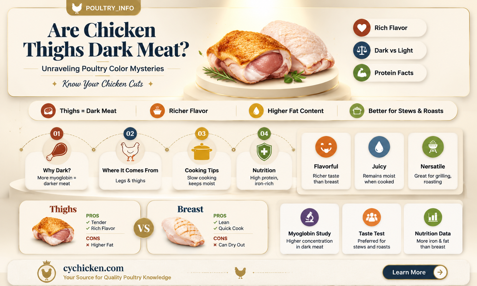 are chicken thighs dark
