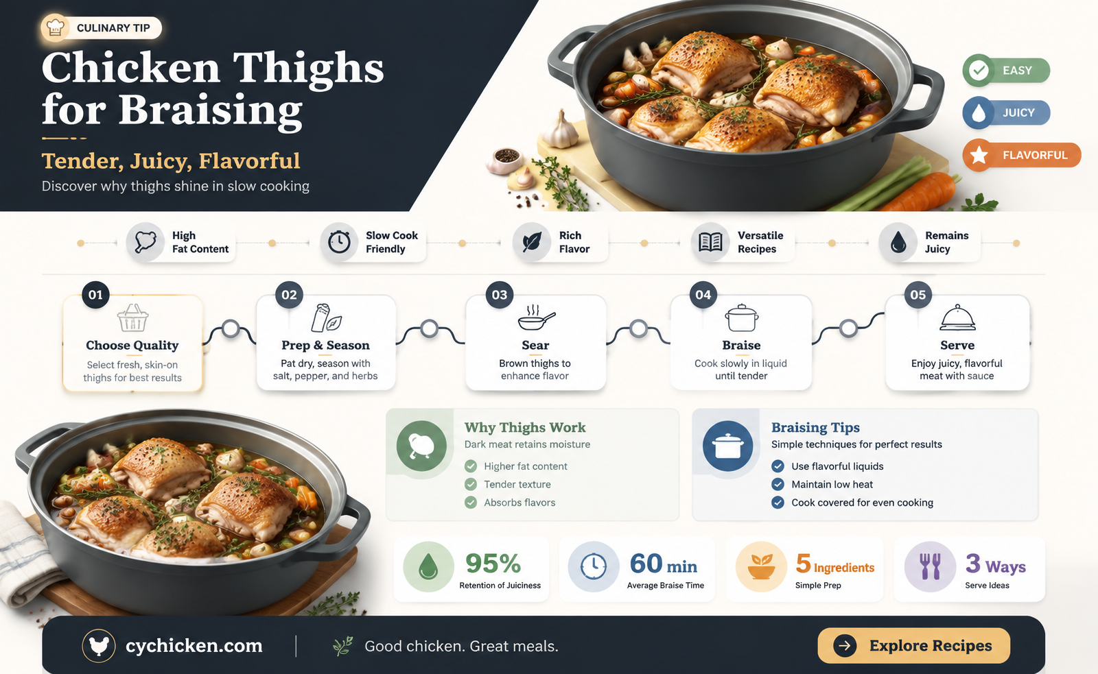 are chicken thighs braise meat