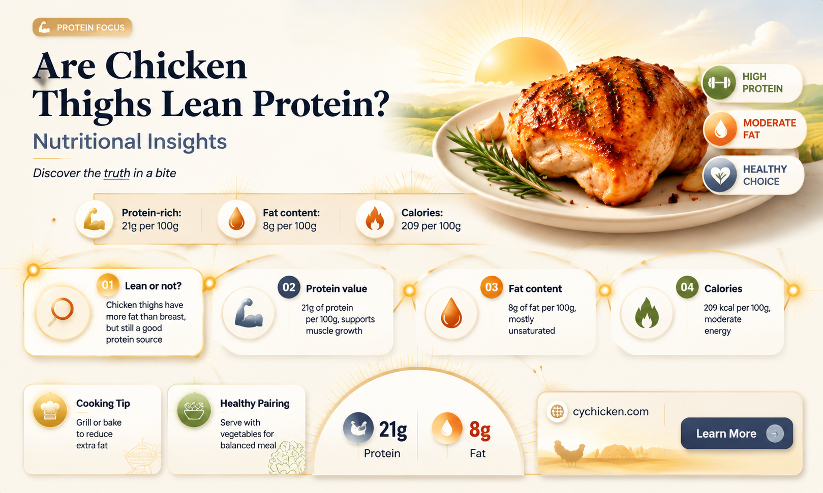 are chicken thighs lean protein