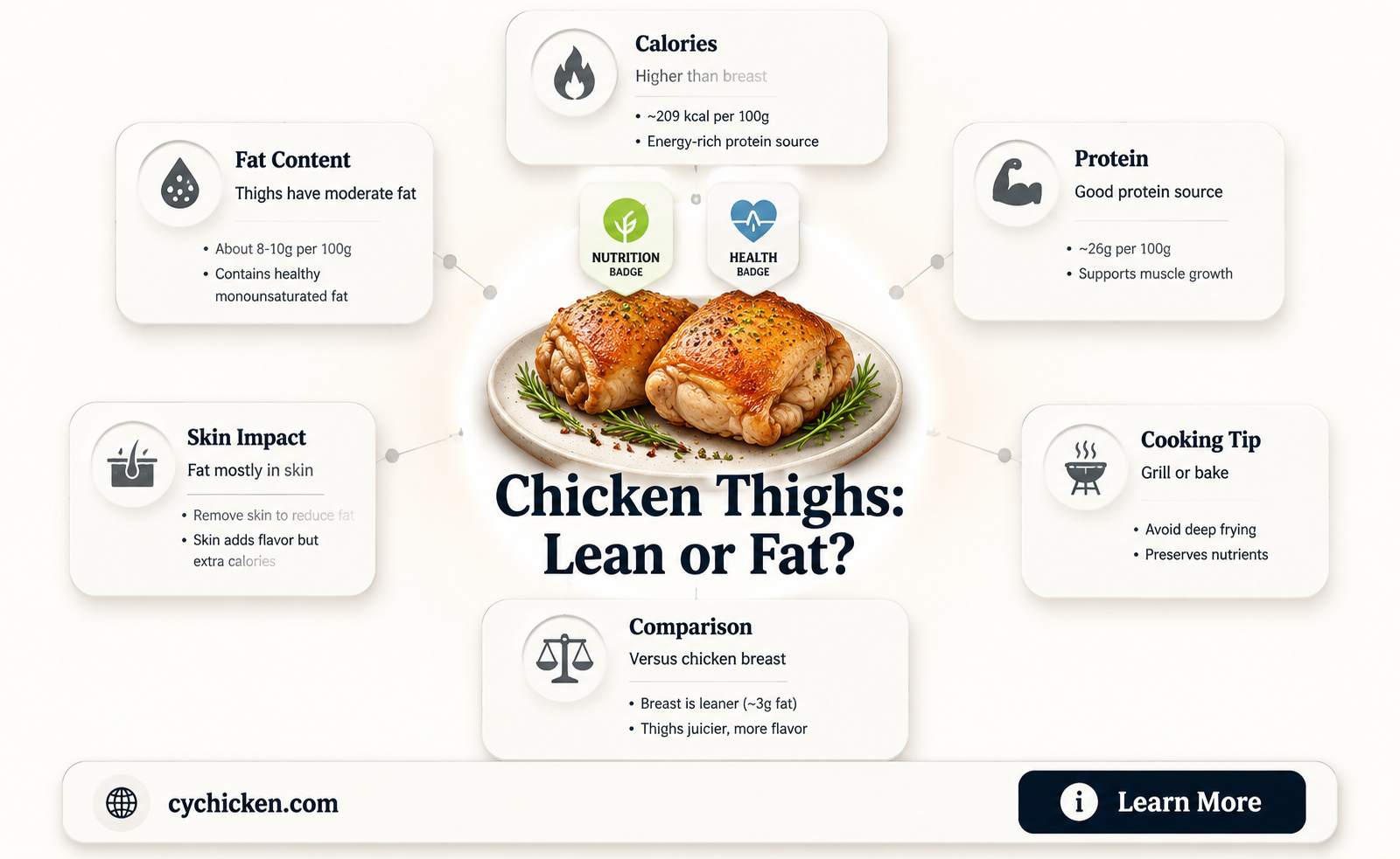 are chicken thighs lean