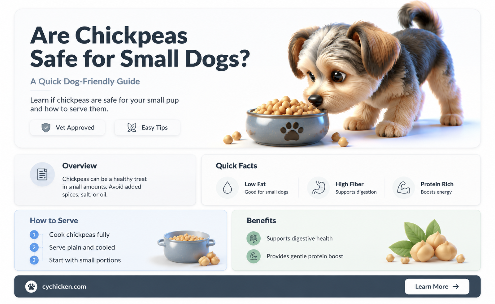 are chick pees for small dogs ok