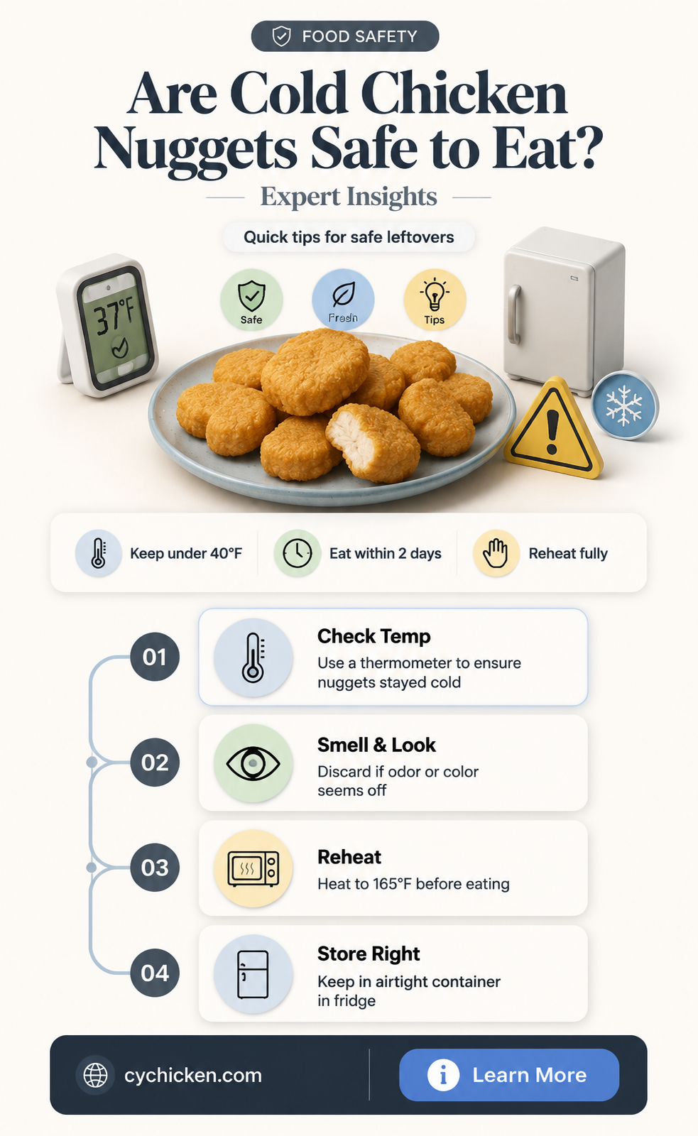 are cold chicken nuggets safe