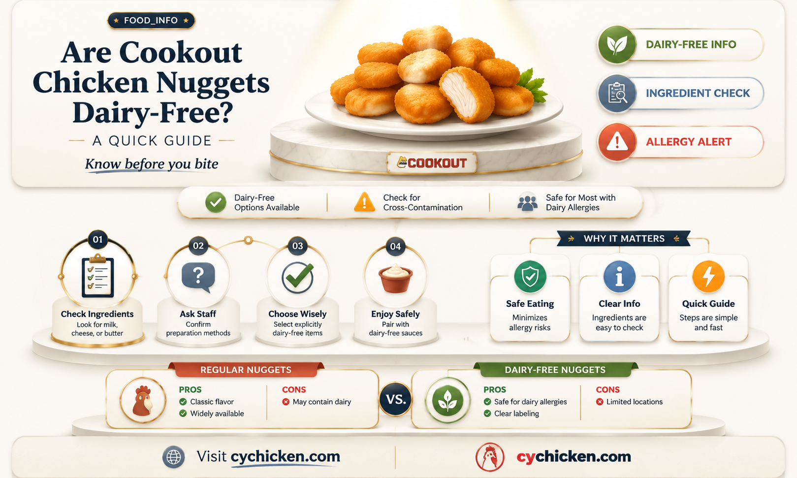 are cookout chicken nuggets dairy free