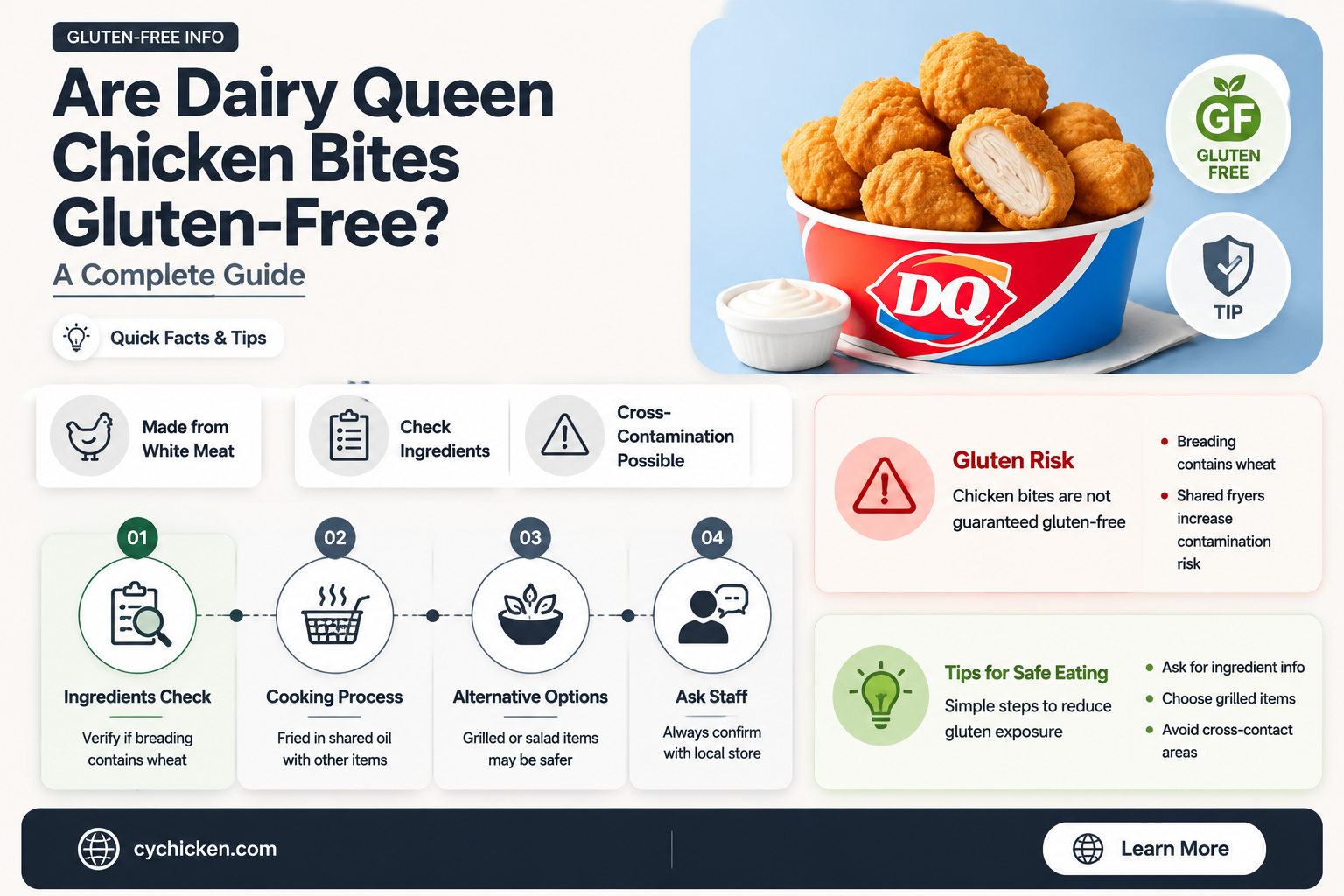 are dairy queen chicken bites gluten free