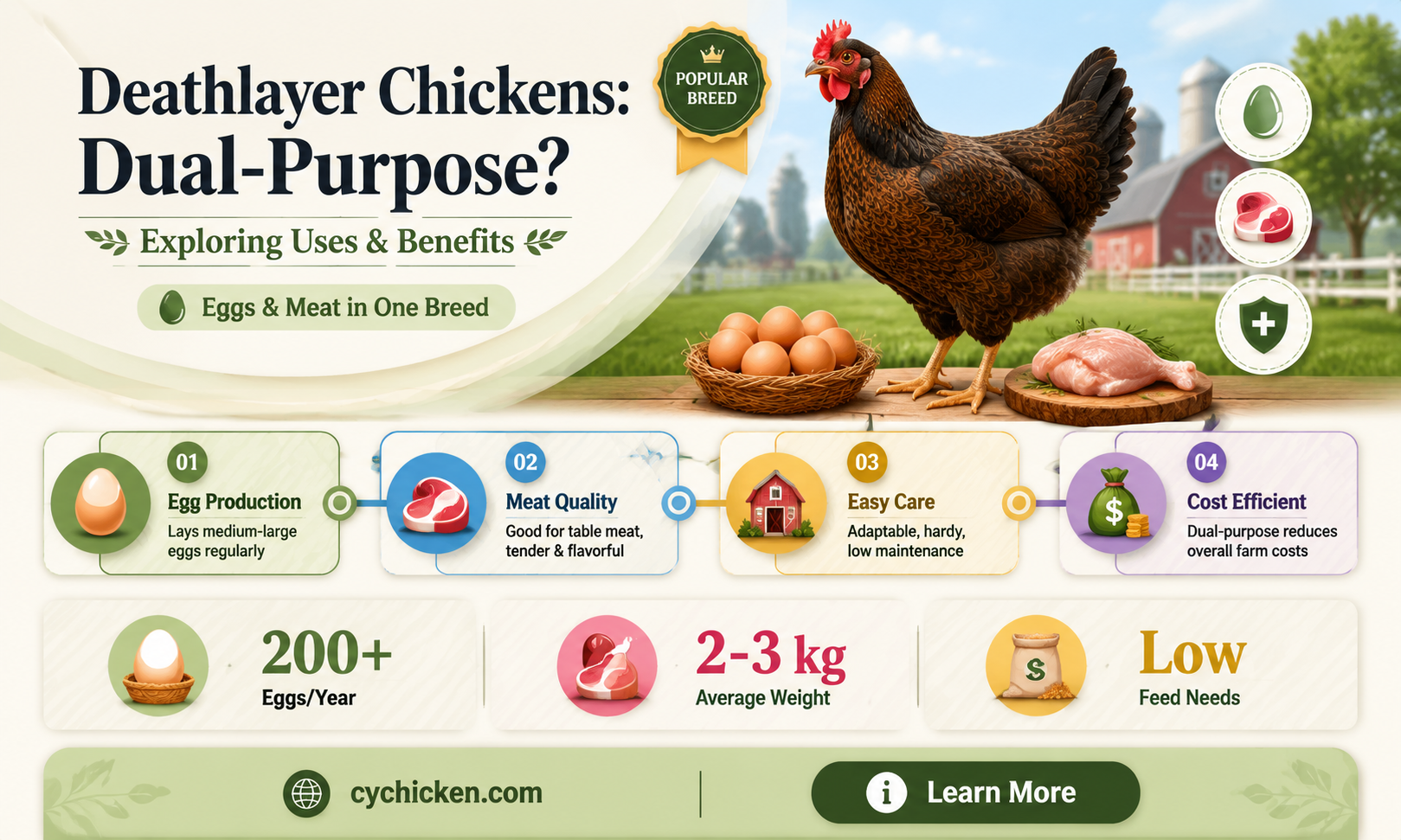 are death layer chicken dual purpose breeds