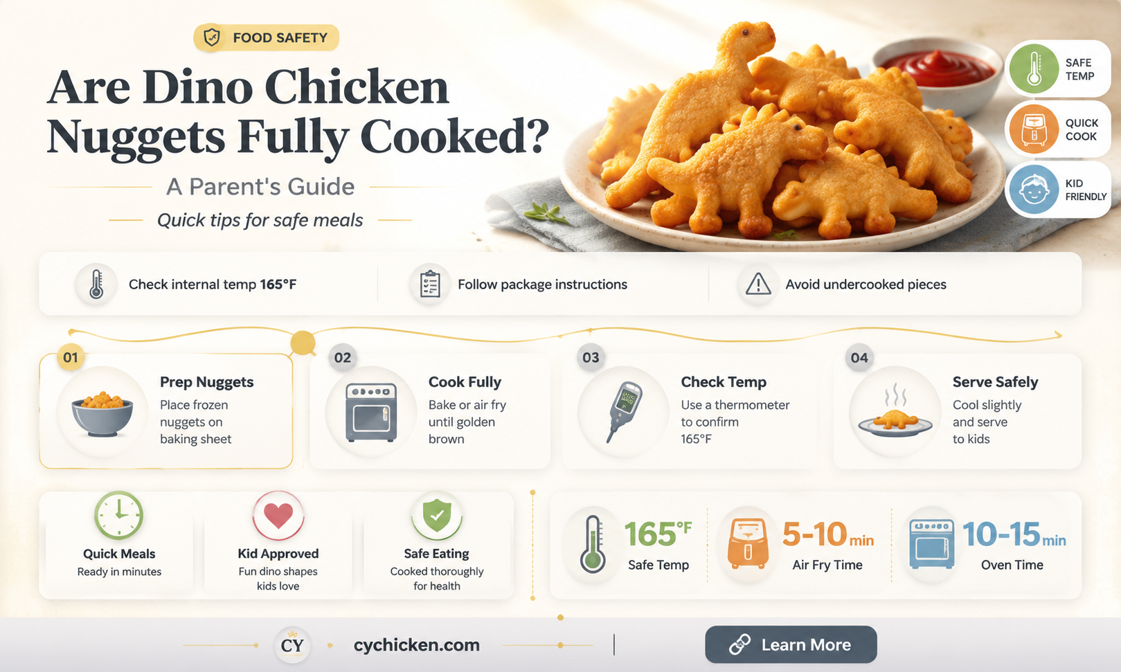 are dino chicken nuggets fully cooked