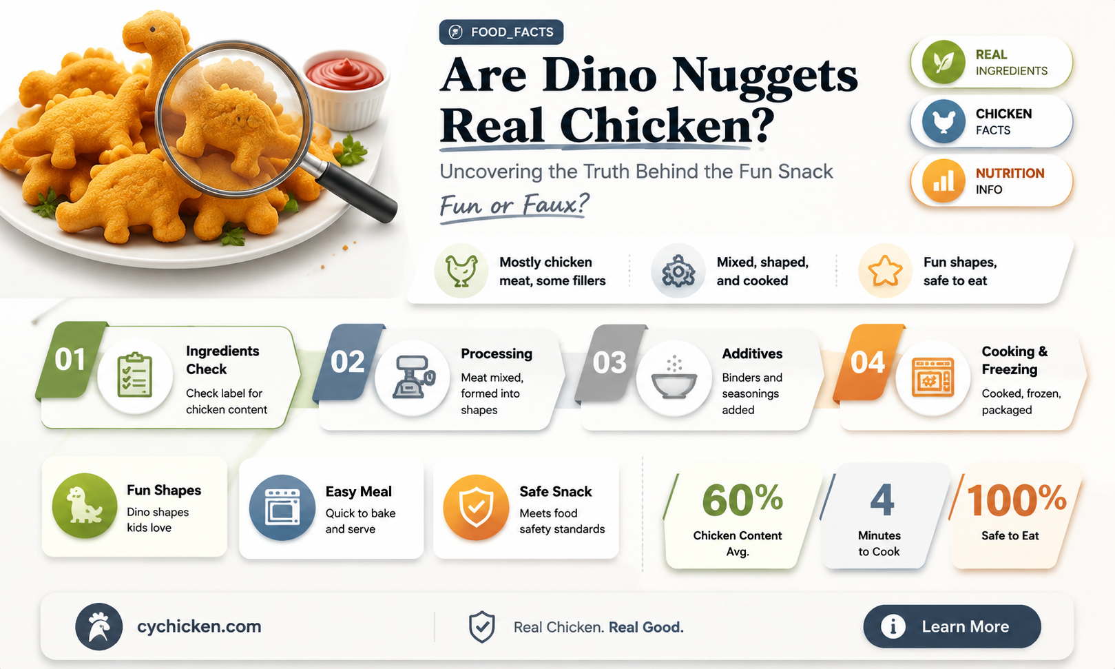 are dino nuggets real chicken
