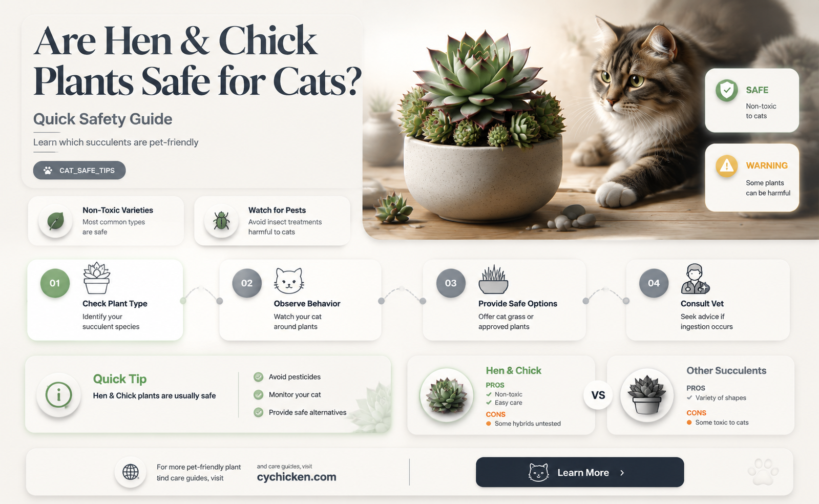 are hen and chick plants toxic to cats