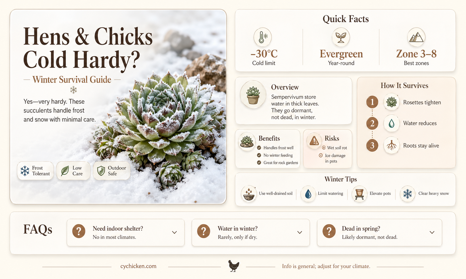 are all hens and chicks cold hardy