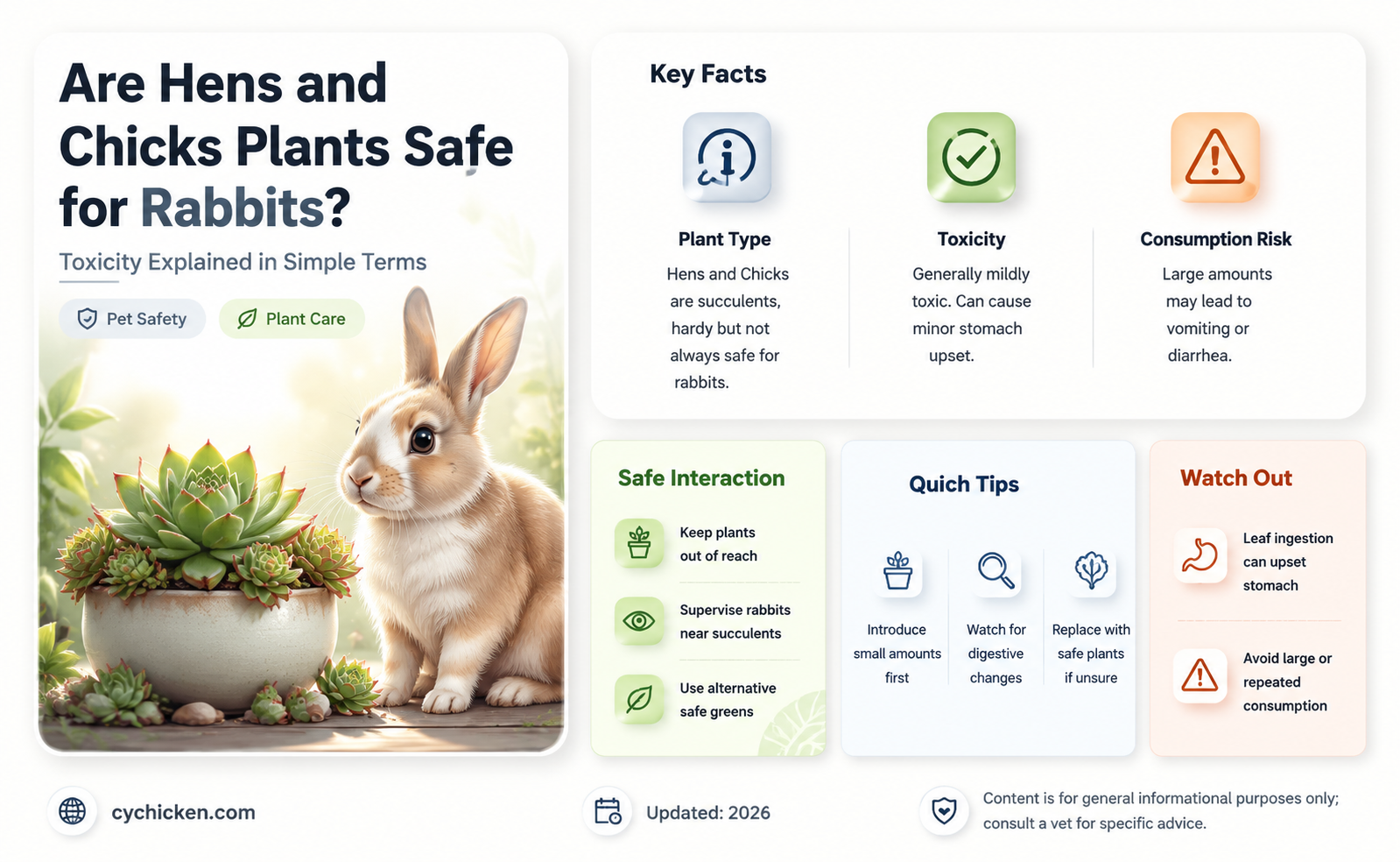 are hens and chicks toxic to rabbits