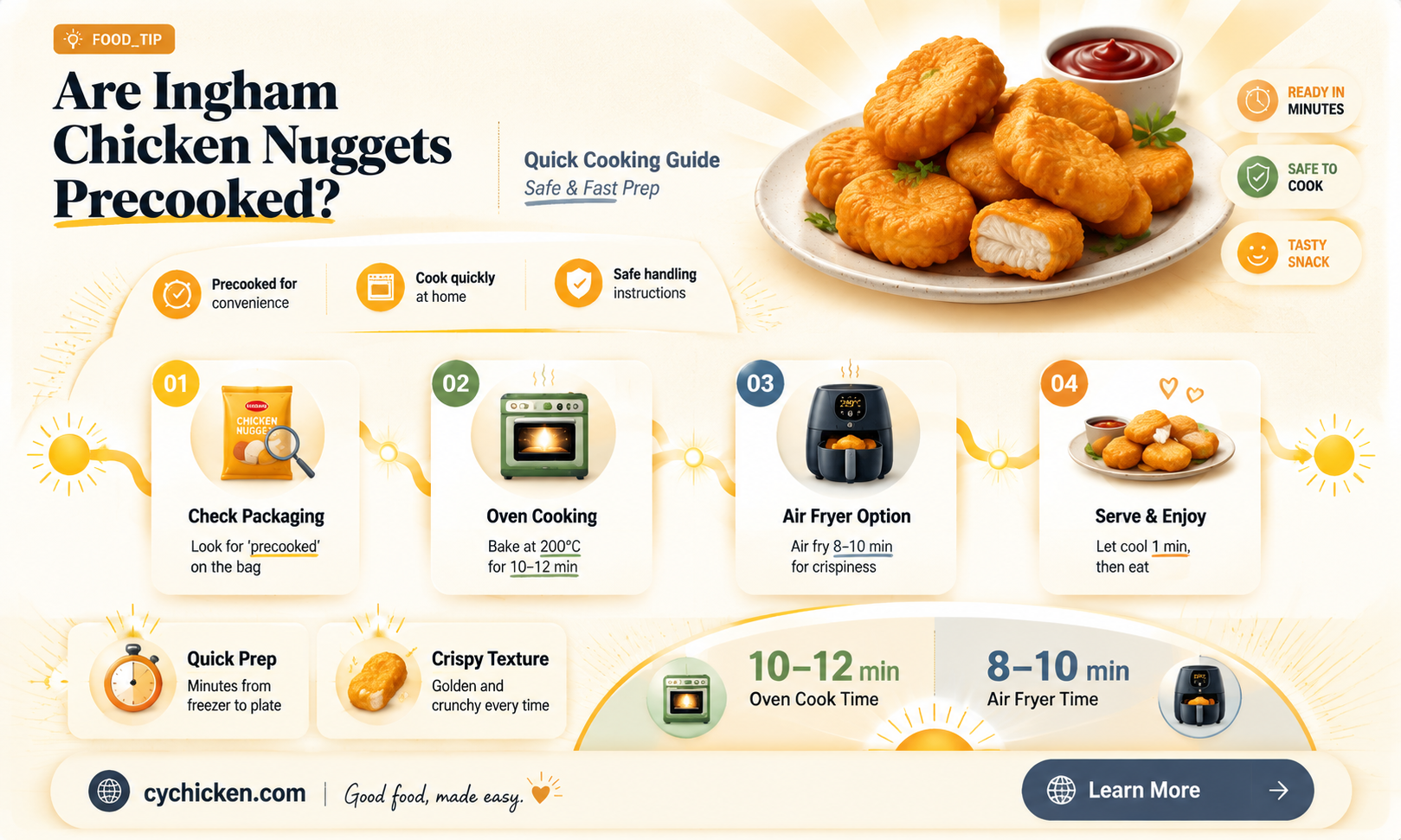 are ingham chicken nuggets precooked