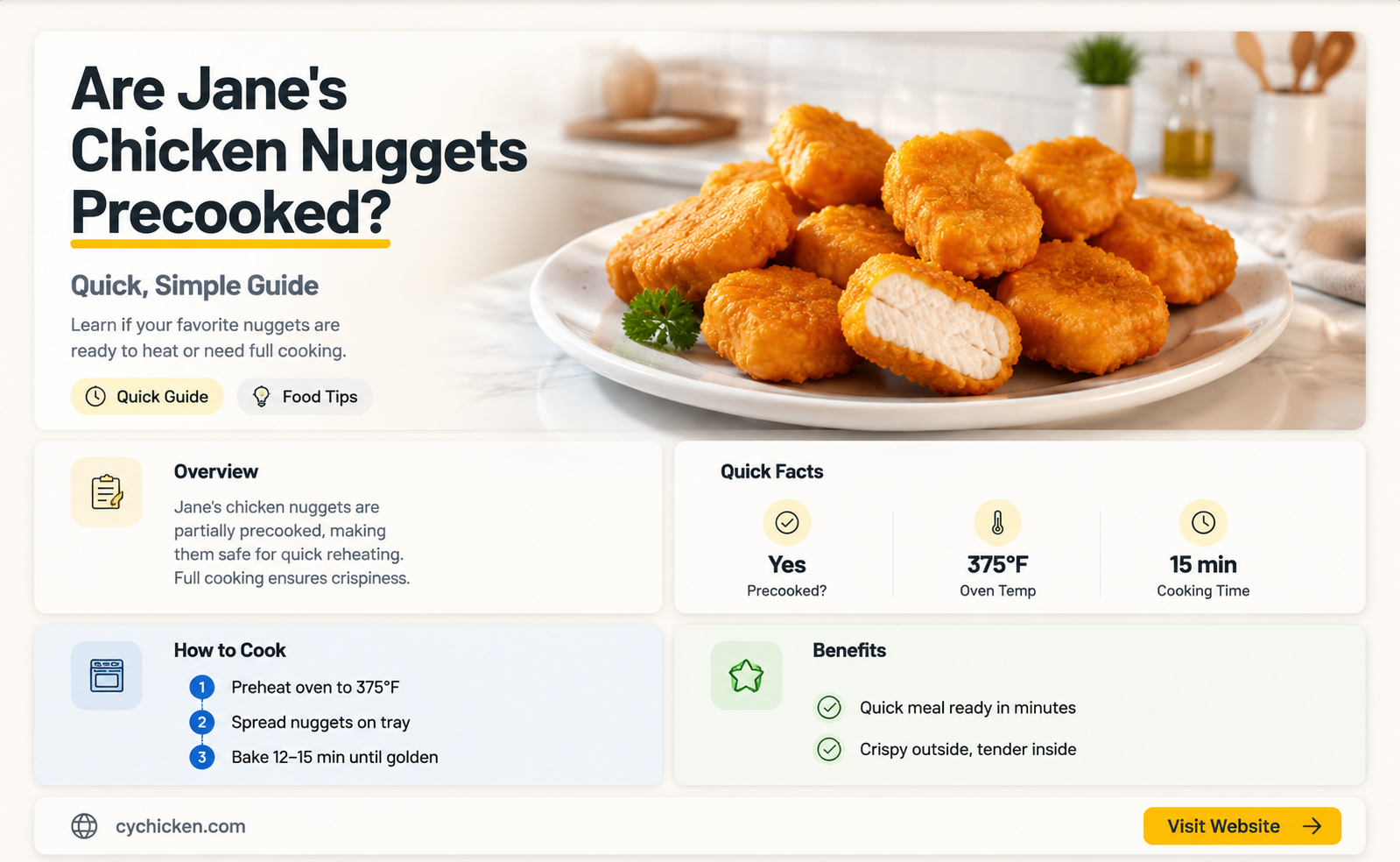 are janes chicken nuggets precooked