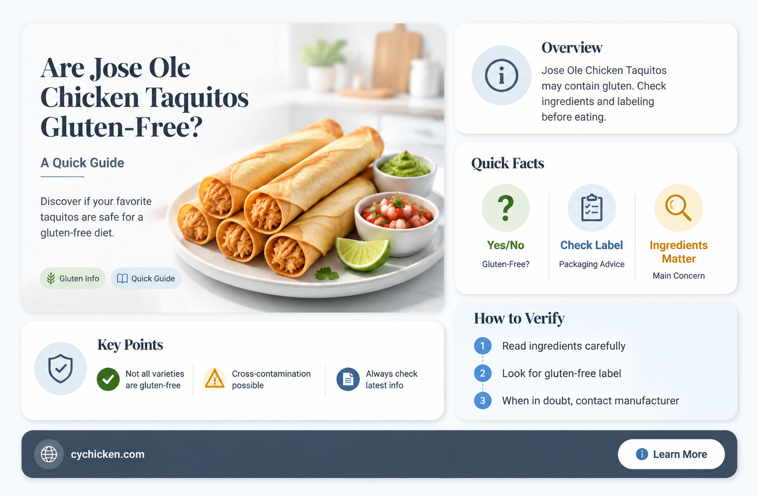 are jose ole chicken taquitos gluten free