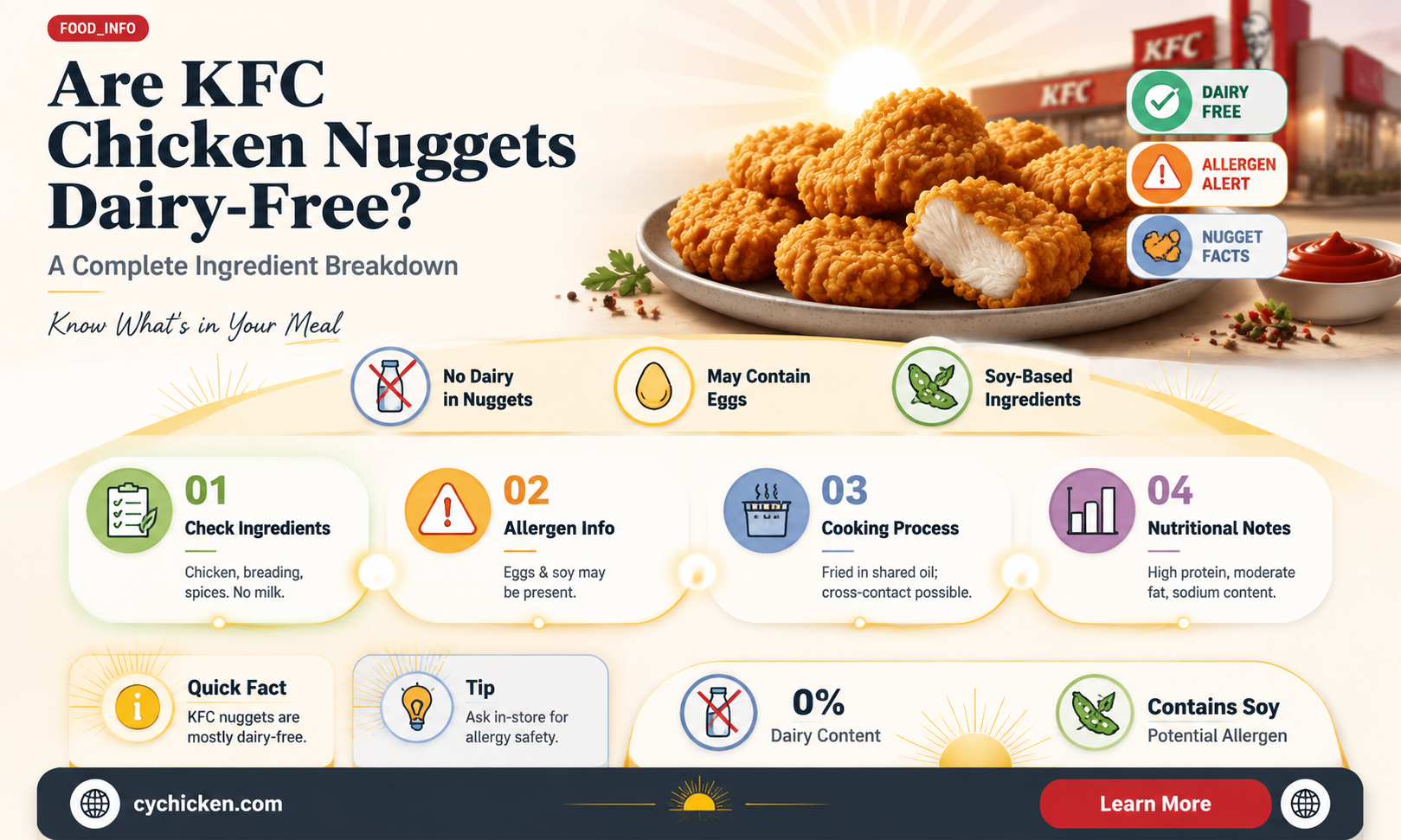 are kfc chicken nuggets dairy free