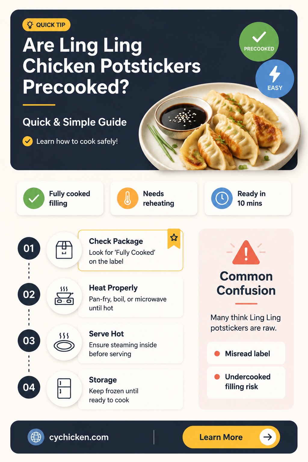 are ling ling chicken potstickers precooked chicken