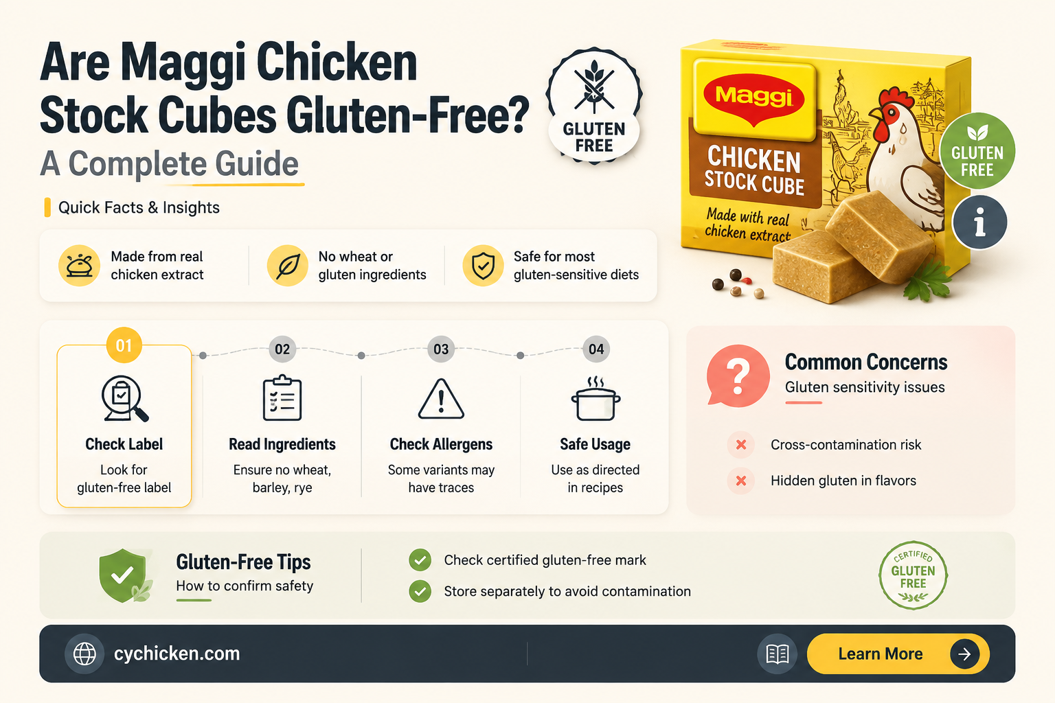 are maggi chicken stock cubes gluten free