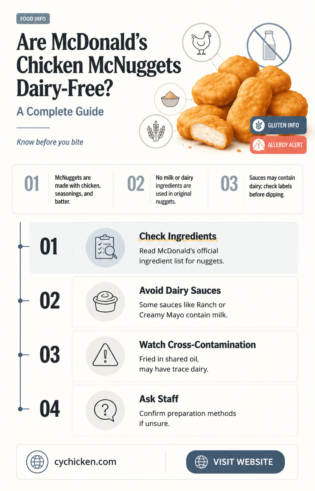 are mcdonalds chicken nuggets dairy free
